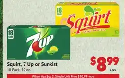 Vallarta Supermarkets Squirt, 7 Up or Sunkist offer