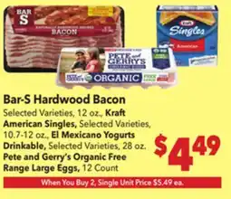 Vallarta Supermarkets Bar-S Hardwood Bacon offer