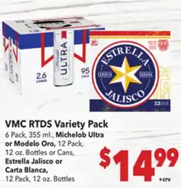 Vallarta Supermarkets VMC RTDS Variety Pack offer