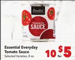 Vallarta Supermarkets Essential Everyday Tomato Sauce offer