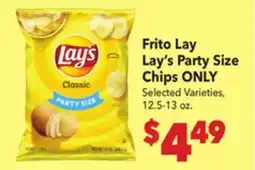Vallarta Supermarkets Frito Lay Lay's Party Size Chips ONLY offer