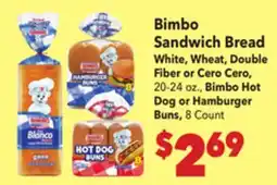 Vallarta Supermarkets Bimbo Sandwich Bread offer