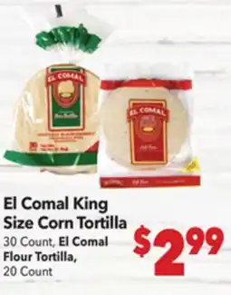 Vallarta Supermarkets El Comal King Size Corn Tortilla offer