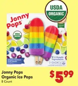 Vallarta Supermarkets Jonny Pops Organic Ice Pops offer