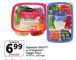 Albertsons Signature SELECT or O Organics Veggie Trays offer