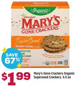 Grocery Outlet Mary's Gone Crackers Organic Superseed Crackers offer