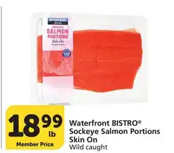 Vons Waterfront BISTRO Sockeye Salmon Portions Skin On offer
