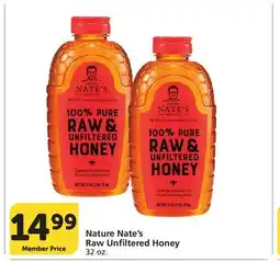 Vons Nature Nate's Raw Unfiltered Honey offer