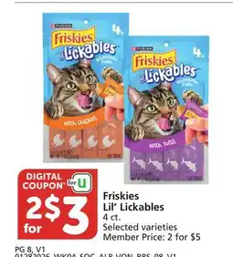 Vons Friskies Lil' Lickables offer