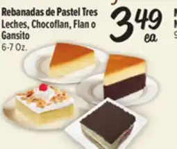 El Super Fresh Tres Leches, Chocoflan, Flan o Gansito offer