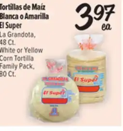 El Super Fresh El Super White or Yellow Corn Tortilla offer