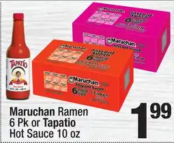 Super King Markets Maruchan Ramen 6 Pk or Tapatio Hot Sauce 10 oz offer