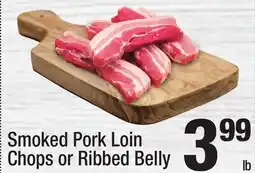 Super King Markets Smoked Pork Loin Chops or Ribbed Belly offer