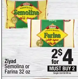 Super King Markets Ziyad Semolina or Farina offer