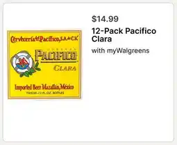 Walgreens 12-Pack Pacifico Clara offer
