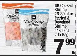 Super King Markets SK Cooked Shrimp 26-30 ct or Peeled & Deveined Shrimp 41-50 ct offer