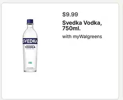 Walgreens Svedka Vodka, 750ml offer