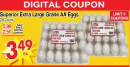 Superior Grocers Superior Extra Large Grade AA Eggs offer