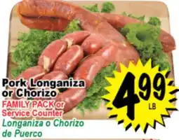Superior Grocers Pork Longaniza or Chorizo or Chorizo offer