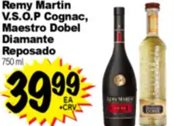 Superior Grocers Remy Martin V.S.O.P Cognac, Maestro Dobel Diamante Reposado offer