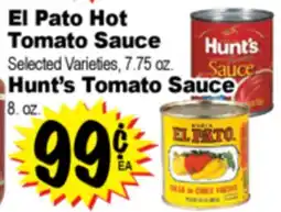 Superior Grocers El Pato Hot Tomato Sauce, 7.75 oz. Hunt's Tomato Sauce 8. oz offer