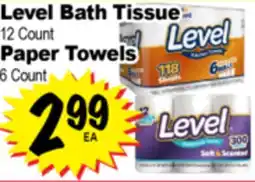 Superior Grocers Level Bath Tissue Level Bath Tissue 12 Count 12 Count Paper Towels Paper Towels 6 Count offer