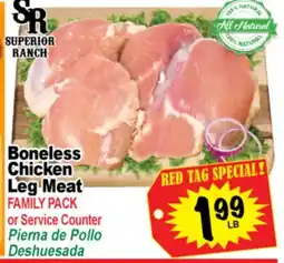 Superior Grocers Boneless Chicken Chicken Leg Meat offer