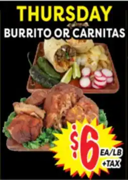 Superior Grocers BURRITO OR CARNITAS offer