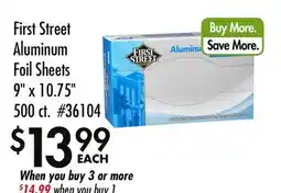 Smart & Final First Street Aluminum Foil Sheets offer