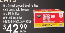 Smart & Final First Street Ground Beef Patties 75% Lean offer