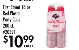 Smart & Final First Street 18 oz. Red Plastic Party Cups 200 ct offer