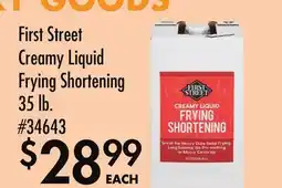 Smart & Final First Street Creamy Liquid Frying Shortening offer