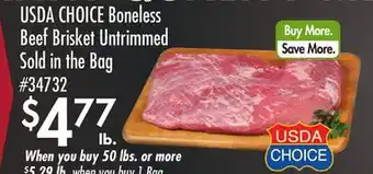 Smart & Final USDA CHOICE Boneless Beef Brisket Untrimmed offer