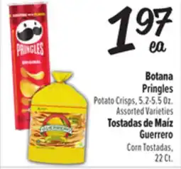 El Super Pringles Potato Crisps, 5.2-5.5 Oz., Guerrero Corn Tostadas,22 Ct offer