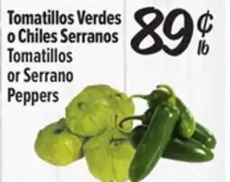 El Super Tomatillos or Serrano Peppers offer