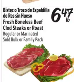 El Super Fresh Boneless Beef Clod Steaks or Roast offer