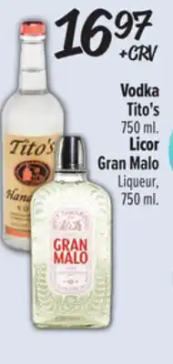 El Super Tito's 750ml, Licor Gran Malo 750ml offer