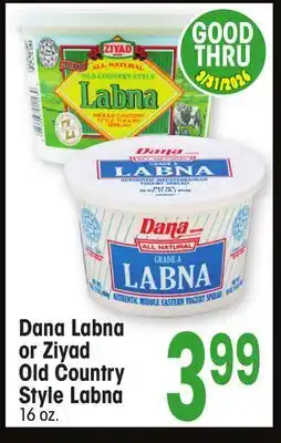 Jewel-Osco Dana Labna or Ziyad Old Country Style Labna offer
