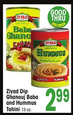 Jewel-Osco Ziyad Dip Ghanouj Baba and Hummus Tahini offer