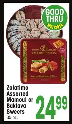Jewel-Osco Zalatimo Assorted Mamoul or Baklava Sweets offer