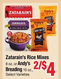 Jewel-Osco Zatarain's Rice Mixes 8 oz. or Andy's Breading 10 oz offer