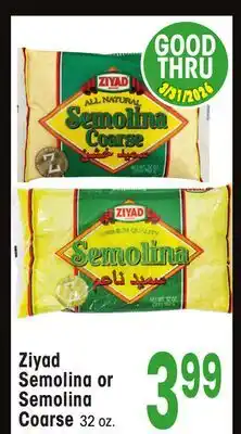 Jewel-Osco Ziyad Semolina or Semolina Coarse offer