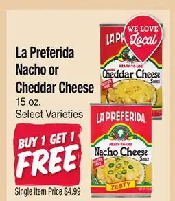 Jewel-Osco La Preferida Nacho or Cheddar Cheese offer