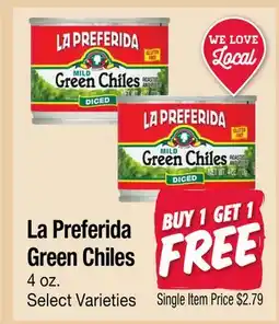 Jewel-Osco La Preferida Green Chiles offer
