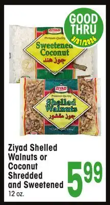 Jewel-Osco Ziyad Shelled Walnuts or Coconut Shredded and Sweetened offer