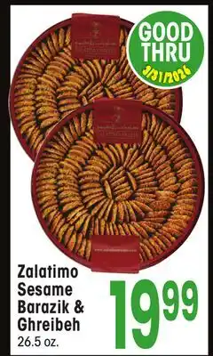 Jewel-Osco Zalatimo Sesame Barazik & Ghreibeh offer