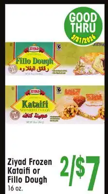 Jewel-Osco Ziyad Frozen Kataifi or Fillo Dough offer