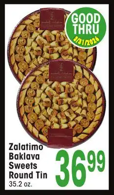 Jewel-Osco Zalatimo Baklava Sweets Round Tin offer