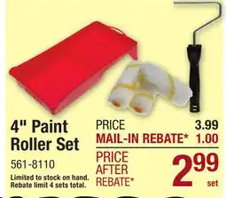 Menards 4 Paint Roller Set offer