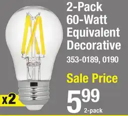 Menards 2-Pack 60-Watt Equivalent Decorative offer